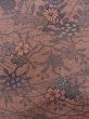 Photo7: N0409T Used Japanese women  Reddish Brown KOMON dyed / Silk. SAKURA cherry blossom,   (Grade B) (7)