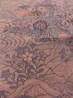 Photo9: N0409T Used Japanese women  Reddish Brown KOMON dyed / Silk. SAKURA cherry blossom,   (Grade B) (9)