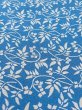 Photo8: N0409V Vintage Japanese women  Grayish Blue KOMON dyed / Silk. Flower,   (Grade C) (8)