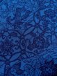 Photo7: Mint N0409W Used Japanese women Pale Dark Indigo Blue KOMON dyed / Silk. Peony,   (Grade A) (7)