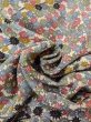 Photo12: N0409Y Vintage Japanese women   Multi Color KOMON dyed / Silk. Flower,   (Grade B) (12)