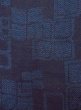 Photo6: Mint N0430G Vintage Japanese women   Indigo Blue TSUMUGI pongee / Silk. Quadrangle,   (Grade A) (6)