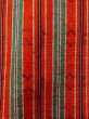 Photo6: Mint N0430Q Vintage Japanese women   Red TSUMUGI pongee / Silk. Stripes,   (Grade A) (6)