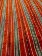 Photo10: Mint N0430Q Vintage Japanese women   Red TSUMUGI pongee / Silk. Stripes,   (Grade A) (10)