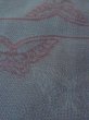 Photo8: Mint N0430R Vintage Japanese women  Grayish Light Blue TSUMUGI pongee / Silk. Butterfly,   (Grade A) (8)