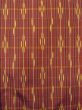 Photo4: N0430X Vintage Japanese women  Reddish Brown TSUMUGI pongee / Silk. Plaid Checks   (Grade B) (4)