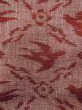 Photo6: N0430Z Vintage Japanese women   Dark Red TSUMUGI pongee / Silk. Bird,   (Grade B) (6)