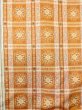 Photo4: N0431B Used Japanese women   Beige TSUMUGI pongee / Silk. Stripes,   (Grade B) (4)