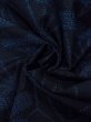 Photo12: N0431C Used Japanese women   Black TSUMUGI pongee / Silk. Haze,   (Grade C) (12)