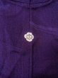 Photo3: N0509B Antique Japanese women  Shiny Purple HAORI short jacket / Silk. Flower,   (Grade C) (3)