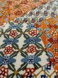 Photo8: N0509P Vintage Japanese women   Orange KOMON dyed / Silk. Flower,   (Grade B) (8)