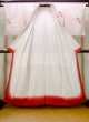 Photo2: N0509S Vintage Japanese women  Pale Pink KOMON dyed / Silk. Flower,   (Grade B) (2)