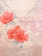 Photo5: N0509S Vintage Japanese women  Pale Pink KOMON dyed / Silk. Flower,   (Grade B) (5)