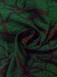 Photo10: Mint N0509T Vintage Japanese women  Dark Green TSUMUGI pongee / Silk. Line,   (Grade A) (10)