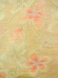 Photo3: Mint N0509U Vintage Japanese women   Beige TSUMUGI pongee / Silk. Flower   (Grade A) (3)