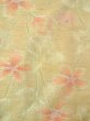 Photo4: Mint N0509U Vintage Japanese women   Beige TSUMUGI pongee / Silk. Flower   (Grade A) (4)