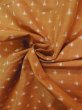 Photo10: N0510A Vintage Japanese women  Yellowish Brown TSUMUGI pongee / Silk. Cross   (Grade B) (10)