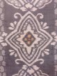 Photo5: N0510B Vintage Japanese women  Pale Gray TSUMUGI pongee / Silk. Arabesque vine,   (Grade B) (5)