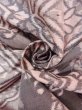 Photo12: N0510B Vintage Japanese women  Pale Gray TSUMUGI pongee / Silk. Arabesque vine,   (Grade B) (12)