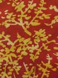 Photo6: N0510C Vintage Japanese women   Vermilion KOMON dyed / Silk. Tree   (Grade B) (6)