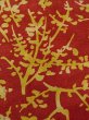 Photo7: N0510C Vintage Japanese women   Vermilion KOMON dyed / Silk. Tree   (Grade B) (7)