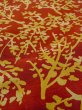 Photo10: N0510C Vintage Japanese women   Vermilion KOMON dyed / Silk. Tree   (Grade B) (10)