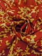 Photo11: N0510C Vintage Japanese women   Vermilion KOMON dyed / Silk. Tree   (Grade B) (11)