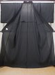 Photo2: N0513A Brand new 【Size 4L】 Japanese   Black Men's Yukata / Cotton.  Made in China, Crepe de chine texture  (Grade A+) (2)