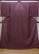 Photo1: N0513J Brand new 【Size 5L】 Japanese  Purplish Dark Red Men's Yukata / Cotton.  Made in China, Crepe de chine texture  (Grade A+) (1)