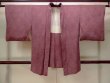 Photo1: N0529D Vintage Japanese women   Dark Red HAORI short jacket / Silk. Dapple pattern   (Grade B) (1)