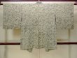 Photo2: N0529F Vintage Japanese women  Pale Gray HAORI short jacket / Silk. Landscape,   (Grade C) (2)