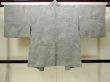 Photo2: N0529S Vintage Japanese women  Grayish Green HAORI short jacket / Silk. River,   (Grade C) (2)