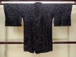 Photo2: Mint N0529X Vintage Japanese women   Black MICHIYUKI outer coat / Silk. Arabesque vine   (Grade A) (2)