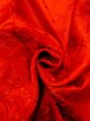 Photo30: N0605A Vintage Japanese women  Shiny Red KAKESHITA under Uchikake / Silk. Phoenix,   (Grade B) (30)