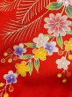 Photo23: N0605C Used Japanese women   Red UCHIKAKE Wedding / Silk. Flower,   (Grade C) (23)