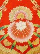 Photo25: N0605C Used Japanese women   Red UCHIKAKE Wedding / Silk. Flower,   (Grade C) (25)