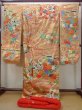 Photo3: N0605E Used Japanese women   Gold UCHIKAKE Wedding / Silk. SAKURA cherry blossom,   (Grade D) (3)