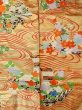 Photo8: N0605E Used Japanese women   Gold UCHIKAKE Wedding / Silk. SAKURA cherry blossom,   (Grade D) (8)