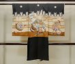 Photo1: N0611A Used Japanese   Black Kids / Silk. Cloud, Allow, Samurai helmet design  (Grade D) (1)