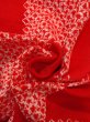 Photo11: N0611S Vintage Japanese women  Shiny Red JUBAN undergarment / Silk. Dapple pattern   (Grade B) (11)