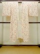 Photo1: N0611T Vintage Japanese women   Ivory JUBAN undergarment / Silk. SAKURA cherry blossom More damages.  (Grade D) (1)