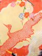 Photo8: N0624A Vintage Japanese Kimono  Pale Orange Cutting cloth Peony Silk. (Grade C) (8)