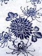 Photo2: N0624D Vintage Japanese Kimono   White Cutting cloth Chrysanthemum Cotton. (Grade C) (2)