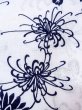 Photo4: N0624D Vintage Japanese Kimono   White Cutting cloth Chrysanthemum Cotton. (Grade C) (4)