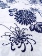 Photo5: N0624D Vintage Japanese Kimono   White Cutting cloth Chrysanthemum Cotton. (Grade C) (5)