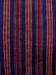 Photo5: N0624K Vintage Japanese Kimono   Navy Blue Cutting cloth Stripes Silk. (Grade B) (5)