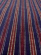 Photo8: N0624K Vintage Japanese Kimono   Navy Blue Cutting cloth Stripes Silk. (Grade B) (8)