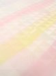 Photo8: N0624N Vintage Japanese Kimono  Shiny Multi Color Cutting cloth Triangle Silk. (Grade A) (8)