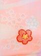 Photo5: N0624O Vintage Japanese Kimono  Light Pink Cutting cloth UME plum bloom Mousseline. (Grade B) (5)