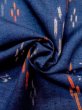 Photo11: N0624Q Vintage Japanese Kimono   Navy Blue Cutting cloth Line Wool. (Grade D) (11)